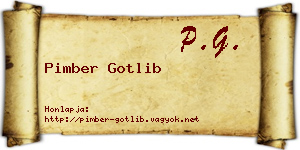 Pimber Gotlib névjegykártya